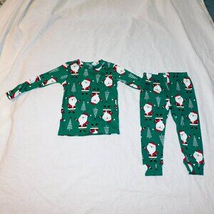 Baby First Christmas Pajamas Santa 12 Months 2pce Long Sleeve Pants Unisex NEW